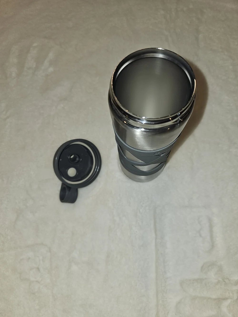 Aquasana Stainless Steel Water Bottle with Gray Grip